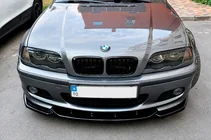 BMW 3 Serie E46 1998–2006 DPT V-2 voorbumper lip spoiler (voor M-Sport 2003-2006, hoogglans zwart) foto 3