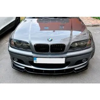 DPT V-2 voorbumper lip spoiler (voor M-Sport 2003-2006, hoogglans zwart) foto 3