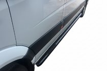 Mercedes Sprinter W906 2006–2018 Sidebars Black (2 st., RVS) Ø70, Lang-Extra lang foto 3