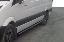 Volkswagen Crafter 2006–2016 Sidebars Black (2 st., RVS) foto 6