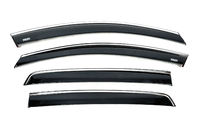 Volkswagen Golf 5 2003–2009 Raamwinddeflectoren met chroomlijst (HB, 4 stuks, Niken) foto 2