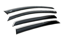 Volkswagen Golf 5 2003–2009 Raamwinddeflectoren met chroomlijst (HB, 4 stuks, Niken) foto 4