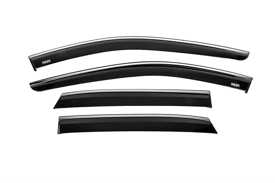 Nissan Qashqai 2021– Raamwindschermen met chromen sierlijst (set van 4, Niken) Image