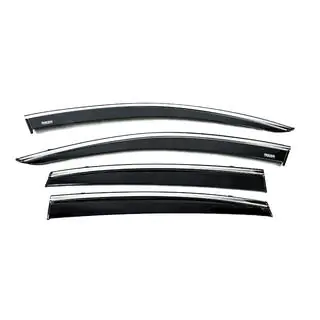Raamwindschermen met chromen sierlijst (set van 4, Niken)