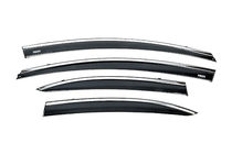 Honda Civic Sedan VIII 2006–2011 Raamwindschermen met chromen sierlijst (set van 4, Niken) foto 1