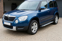 Skoda Yeti 2009–2017 Side steps Line (2 stuks, aluminium) foto 1