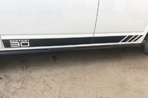 Volkswagen T5 Transporter 2003–2010 Sidebars Black (2 st., RVS) foto 11