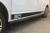 Volkswagen T5 Transporter 2003–2010 Sidebars Black (2 st., RVS) foto 6