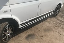 Volkswagen T5 Multivan 2003–2010 Sidebars Black (2 st., RVS) 60 mm, korte wielbasis foto 5