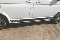 Volkswagen T5 Multivan 2003–2010 Sidebars Black (2 st., RVS) 60 mm, korte wielbasis foto 9