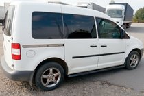 Volkswagen Caddy 2010–2015 Sidebars BB001 Black (2 stuks, RVS) Ø60, Maxi wielbasis foto 2