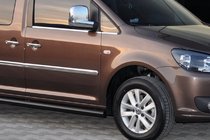 Volkswagen Caddy 2010–2015 Sidebars BB001 Black (2 stuks, RVS) Ø60, Maxi wielbasis foto 8