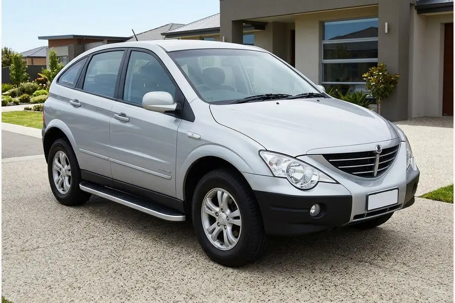 SsangYong Action 2005–2018 Side steps Tayga Grey (set van 2, aluminium) Image