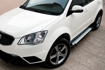 SsangYong Korando 2010–2019 Side steps Allmond Grey (2 stuks, aluminium) foto 1