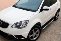 SsangYong Korando 2010–2019 Fullmond side steps (2 stuks, aluminium) foto 1