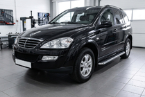 SsangYong Kyron 2005–2014 Maydos V1 zijtreden (set 2 stuks, aluminium + RVS) foto 1