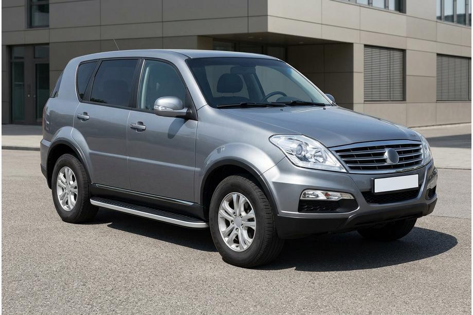 SsangYong Rexton I 2001–2017 Side steps Tayga Grey (2 stuks, aluminium) Image