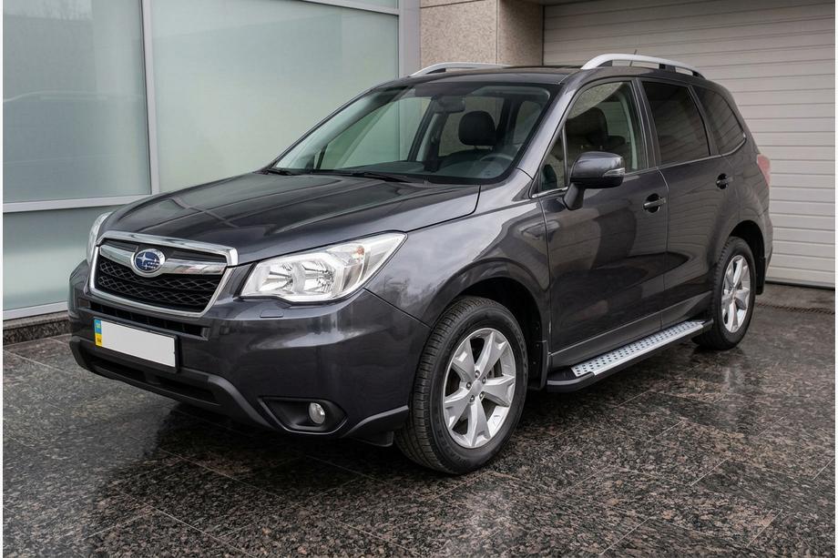 Subaru Forester 2013–2018 Side steps Allmond Grey (2 stuks, aluminium) Image