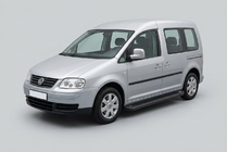 Volkswagen Caddy 2004–2010 Allmond Black side steps (2 st., aluminium) Maxi basis foto 1