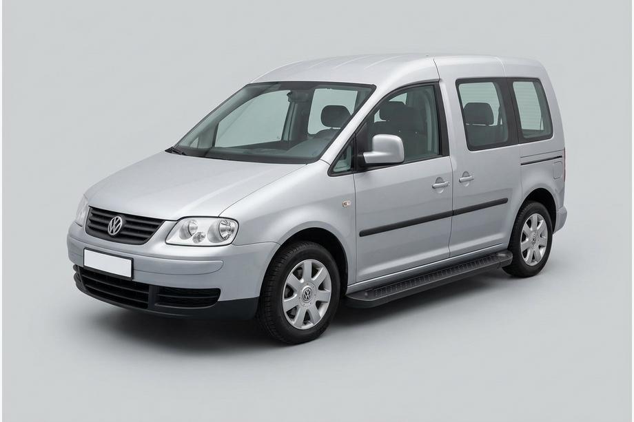 Volkswagen Caddy 2004–2010 Allmond Black side steps (2 st., aluminium) Maxi basis Image