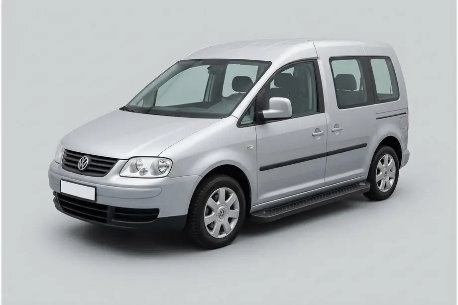 Volkswagen Caddy 2004–2010 Allmond Black side steps (2 st., aluminium) Image
