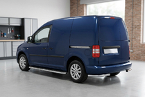 Volkswagen Caddy 2004–2010 Maydos V1 zijtreden (set 2 stuks, aluminium + RVS) Standaard basis foto 1