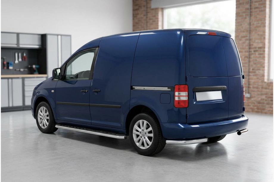 Volkswagen Caddy 2004–2010 Maydos V1 zijtreden (set 2 stuks, aluminium + RVS) Standaard basis Image