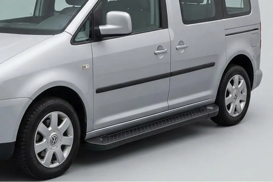 Volkswagen Caddy 2010–2015 Allmond Black side steps (2 st., aluminium) Image