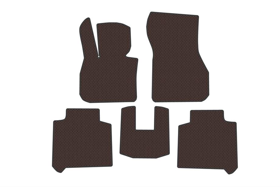 BMW 2 Serie Active Tourer F45/F46 2014–2021 Carsuit rubberen vloermatten (2 rijen, voor F46, bruin) Image