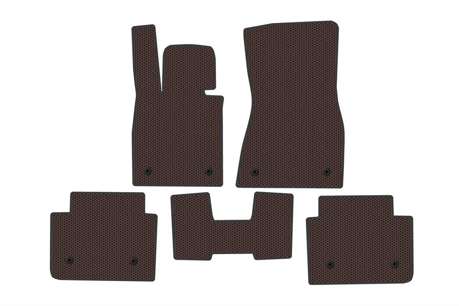 BMW 5/i5 Serie G60/G60E/G61 2023– Carsuit rubberen automatten (voor i5 G60E, bruin) Foto 1