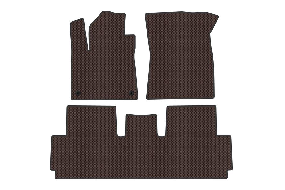 Citroen C-4 Picasso 2013–2022 Rubberen automatten Carsuit (voor Grand, 2 rijen, bruin) Image