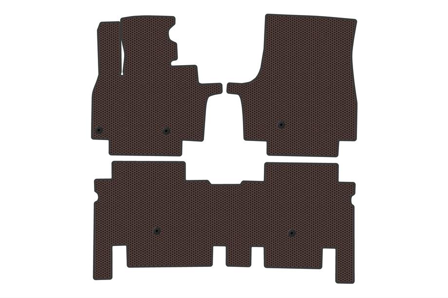 KIA EV9 Rubberen automatten Carsuit (2 rijen, bruin) Image