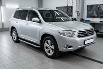 Toyota Highlander 2008–2013 Side steps Tayga Grey (set van 2, aluminium) foto 1