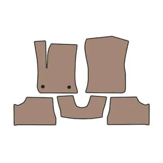 Rubberen automatten Carsuit (Beige)