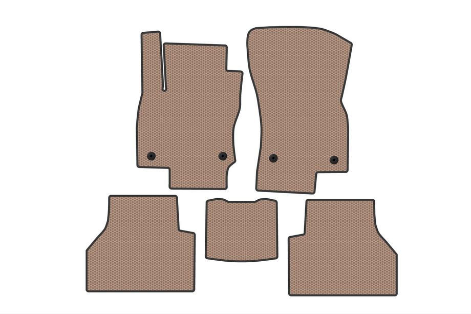 Volkswagen Caddy 2020– Rubberen automatten Carsuit (Beige) Foto 1
