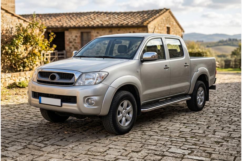 Toyota Hilux 2006–2015 Maydos V1 zijtreden (set 2 stuks, aluminium + RVS) Image