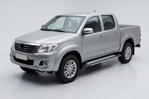 Toyota Hilux 2006–2015 Rainbow zijtreden (set van 2, aluminium) foto 1