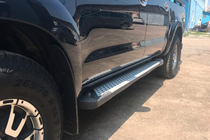 Toyota Hilux 2006–2015 Side steps Allmond Grey (2 stuks, aluminium) foto 2
