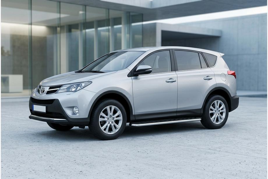 Toyota Rav 4 2013–2018 Maydos V1 zijtreden (set 2 stuks, aluminium + RVS) Image