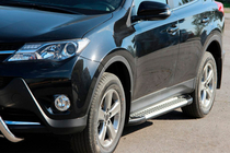 Toyota Rav 4 2013–2018 Side steps Allmond Grey (2 stuks, aluminium) foto 1