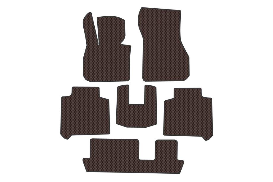 BMW 2 Serie Active Tourer F45/F46 2014–2021 Carsuit rubberen automatten (3 rijen, voor F46, bruin) Foto 1