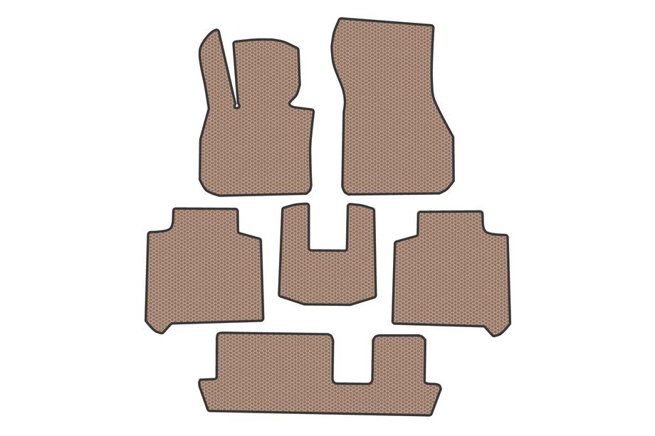 BMW 2 Serie Active Tourer F45/F46 2014–2021 Carsuit rubberen vloermatten (3 rijen, voor F46, beige) Foto 1