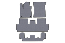 Citroen C-4 Picasso 2013–2022 Carsuit rubber automatten (voor Grand, 3 rijen, grijs) foto 1