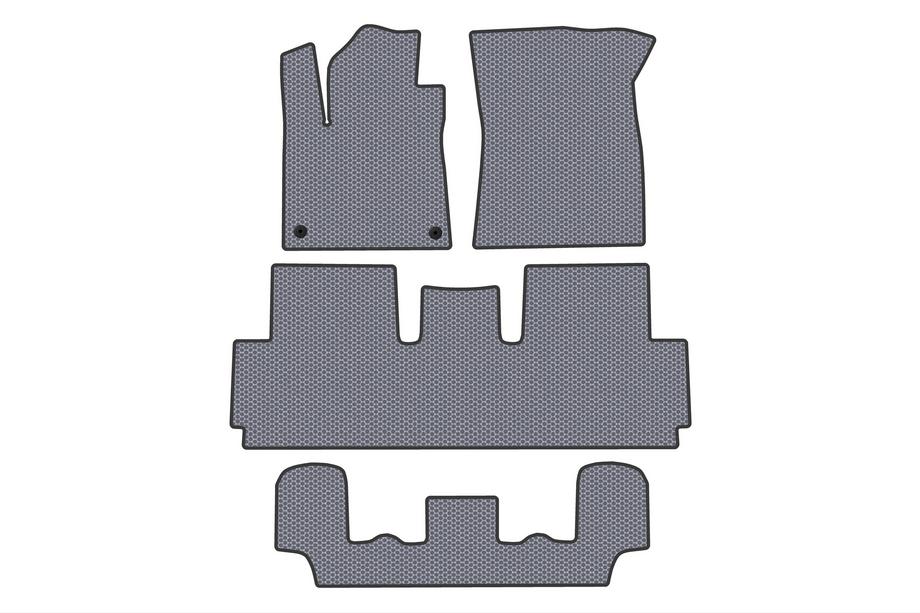 Citroen C-4 Picasso 2013–2022 Carsuit rubber automatten (voor Grand, 3 rijen, grijs) Image
