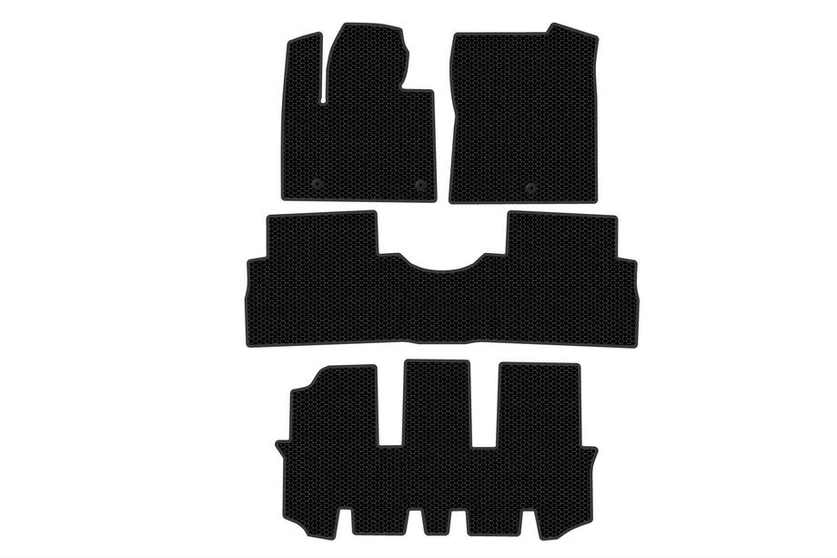 Hyundai Santa Fe 4 2018–2023 Carsuit rubber matten (3 rijen, zwart) Image