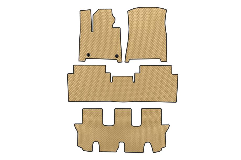 Hyundai Santa Fe 5 2023– EVA automatten (3 rijen, beige) Image