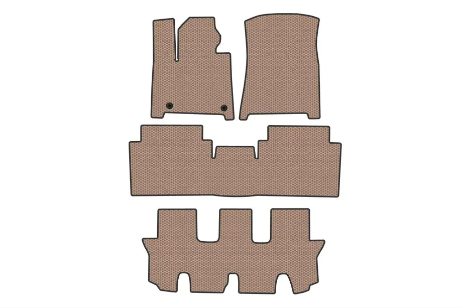 Hyundai Santa Fe 5 2023– Rubberen automatten Carsuit (3 rijen, Beige) Foto 1