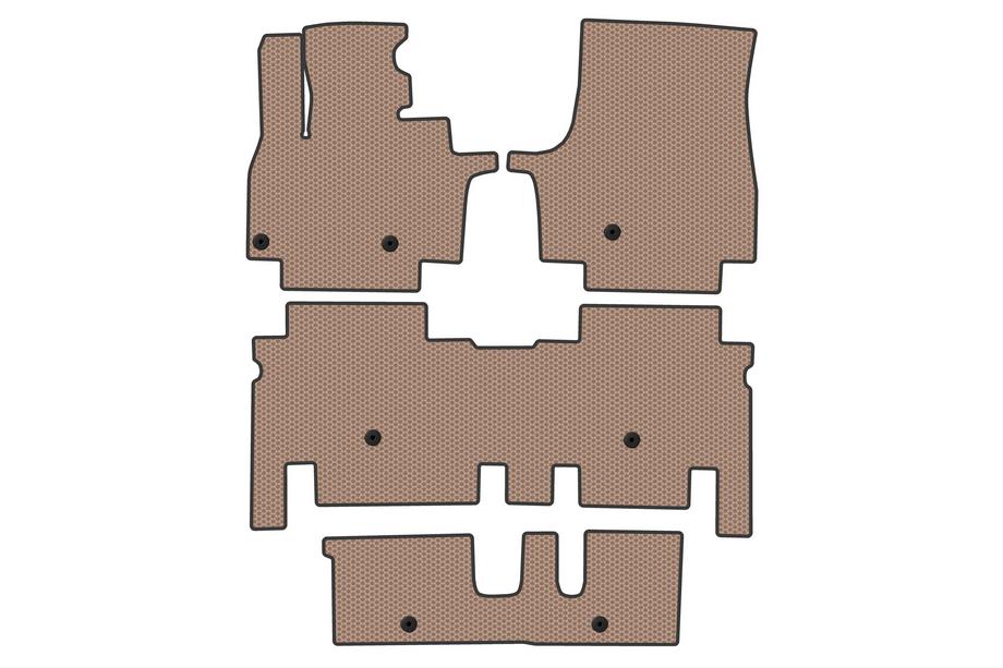 KIA EV9 Rubberen automatten Carsuit (3 rijen, Beige) Image