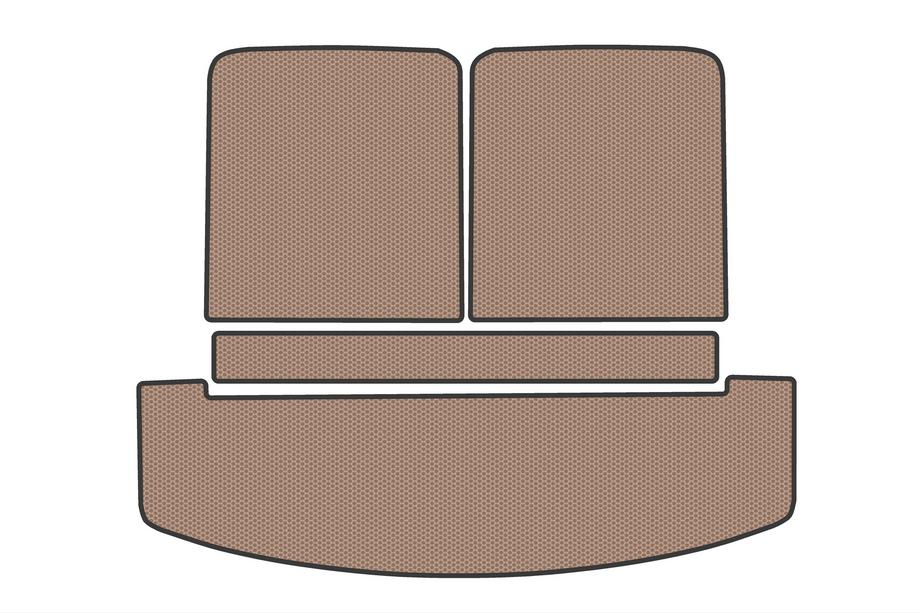 Hyundai Santa Fe 5 2023– Rubberen kofferbakmat V2 (Beige) Foto 1