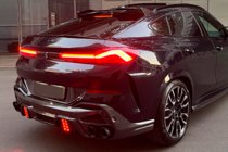 BMW X6 G06 2019–2027 Achterbumperdiffuser met LRT uitlaattips (voor M-Sport 2023+, Carbon) foto 3